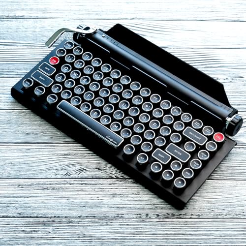 Teclado mecánico retro de aluminio con perilla Qwerkytoys Qwerkywriter 2 para PC