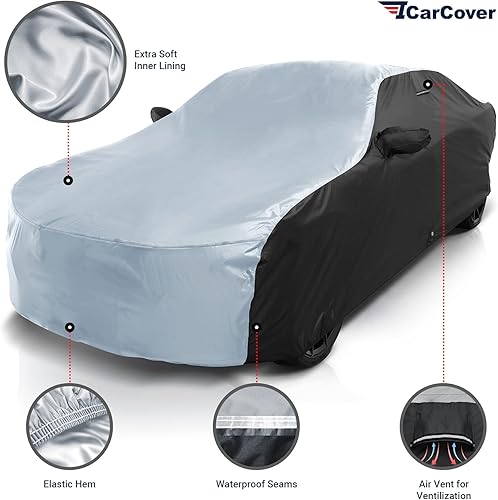 Miniatura 2 de iCarCover Funda de automóvil personalizada para Chevy Camaro 1967-1973, impermeable, para todo tipo de clima, lluvia, nieve, UV, protector solar