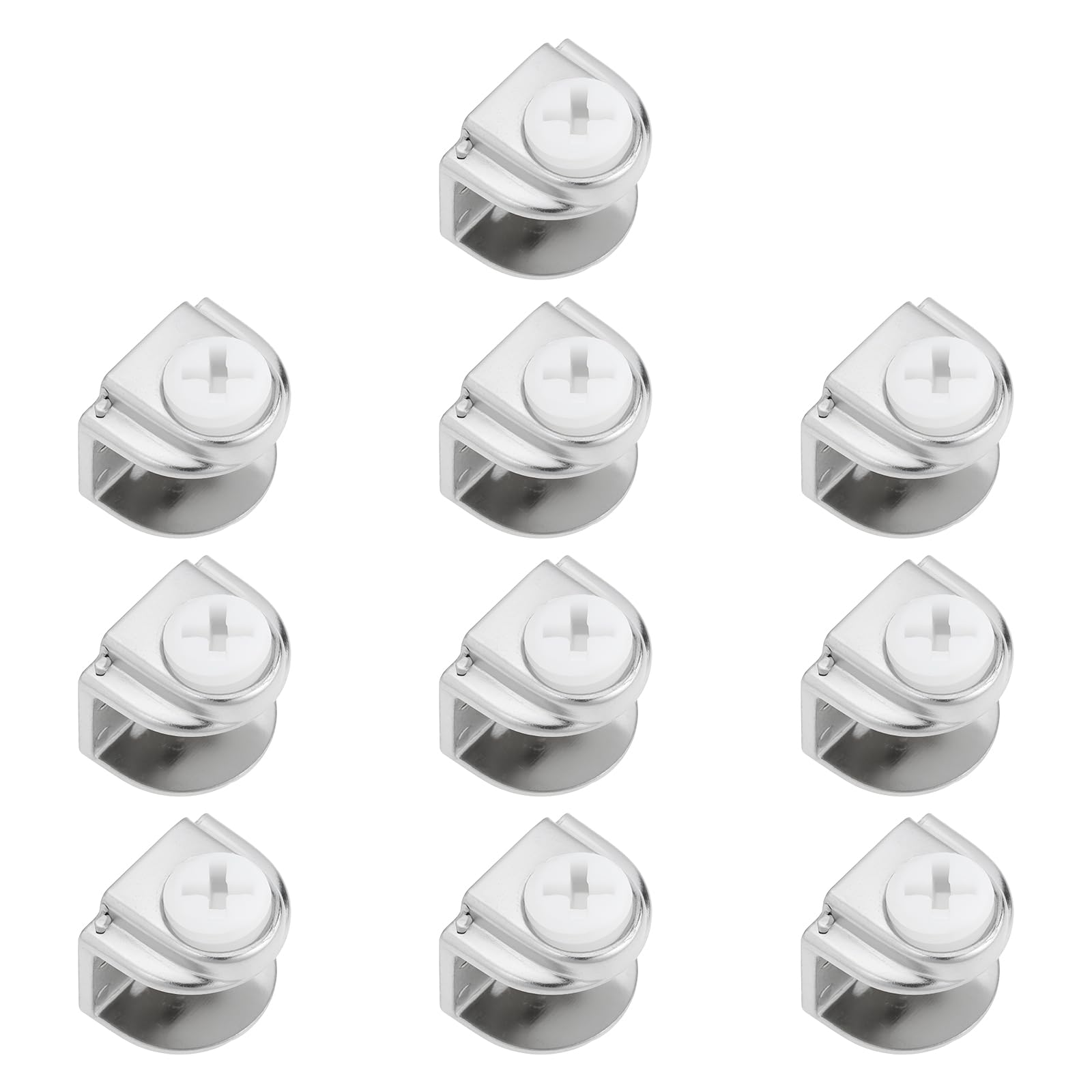 Vgol 10Pcs Glass Shelf Support Bracket For Glass Thicknesses Of 5-8Mm Thick Shelves