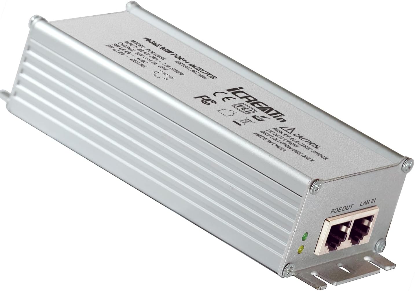 2.5G Gigabit POE++ Injector, Supplies PoE (15.4W), PoE+ (30W), or PoE++ (90W), Converts a Non-PoE Port to A PoE++ 2.5G Port, Integrated Power Supply, Replace for TRENDnet TPE-119GI,Up to 328ft