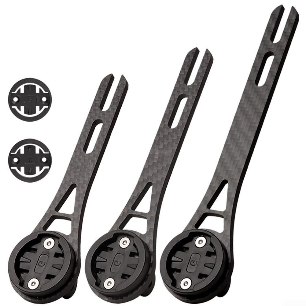 Bike Computer Mount with Carbon Fiber Construction For Garmin and For Bryton Compatibility (Length 143mm)