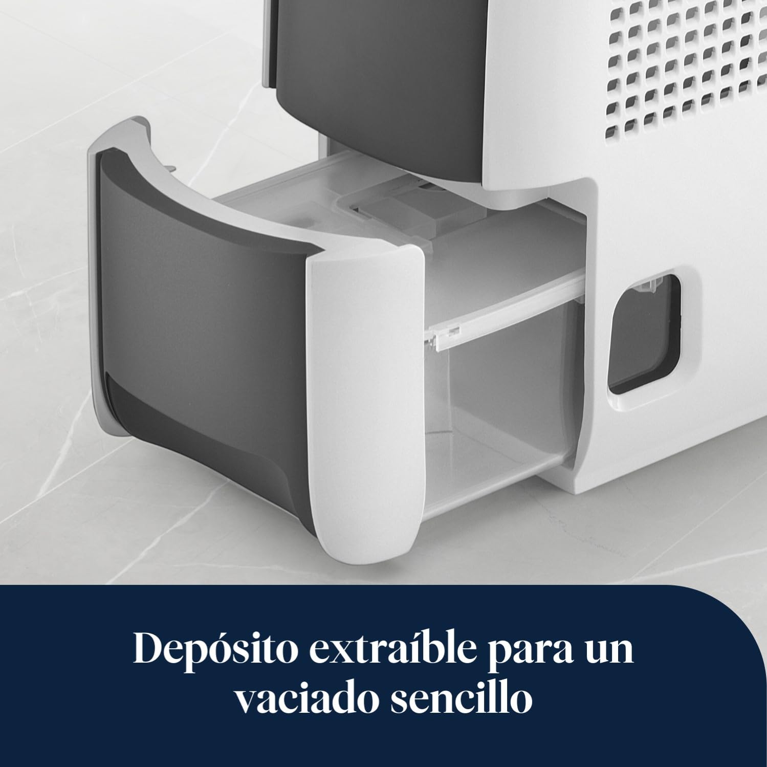 De’Longhi Tasciugo AriaDry Light - Deshumidificador portátil con tecnología Zeolite e ionizador, Elimina hasta 6 L/día, seca la ropa, anti-moho y silencioso, Función swing y temporizador, Gris (DNS65)