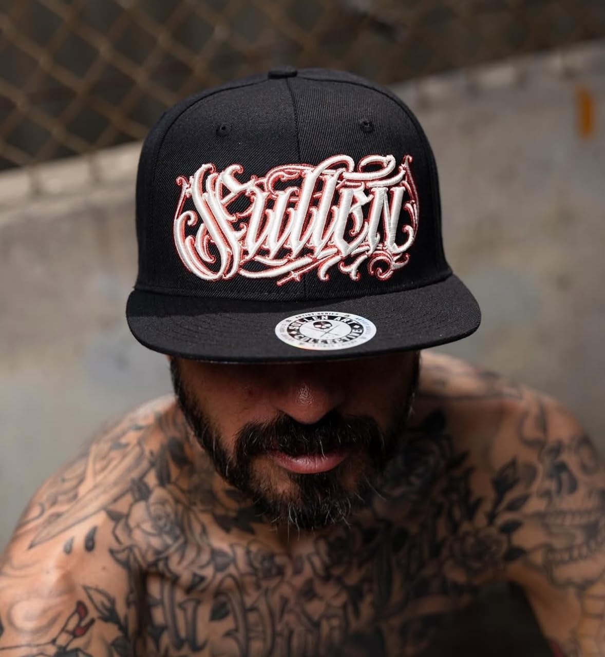 Sullen Men's Anko Tattoo Graphic Tattoo Lifestyle Adjustable Flatbill Snapback Hat Black - Image 6