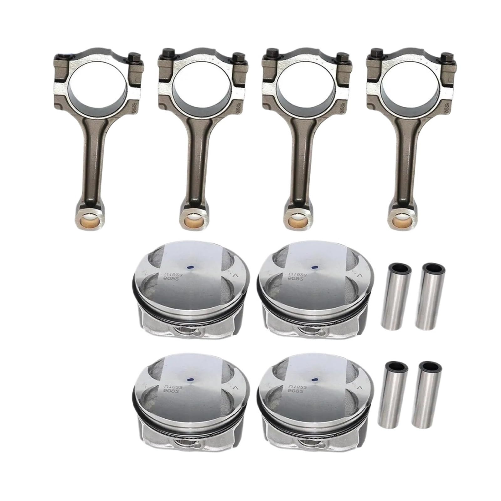 Set di pistoni forgiati Kit pistone e fasce elastiche motore da 4 pezzi e set biella per Chevy Captiva Cobalt Equinox HHR Impala 2.4L Ricambi auto