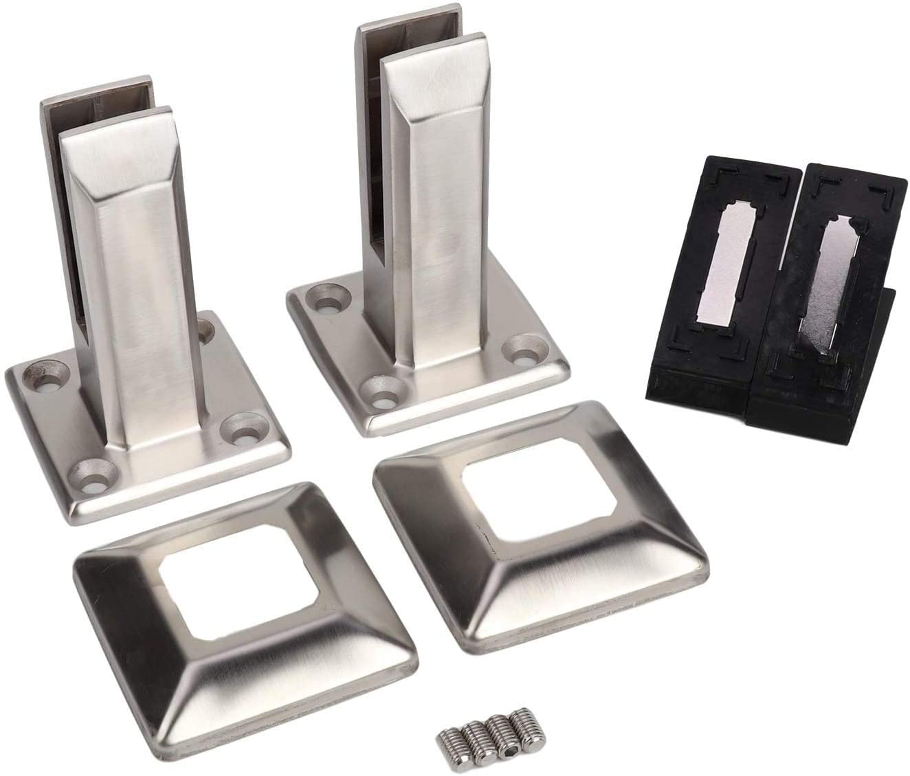 8PCS Stainless Steel 316 Glass Clamps - Heavy Duty Glass Bracket Clips For 8-12mm Glass