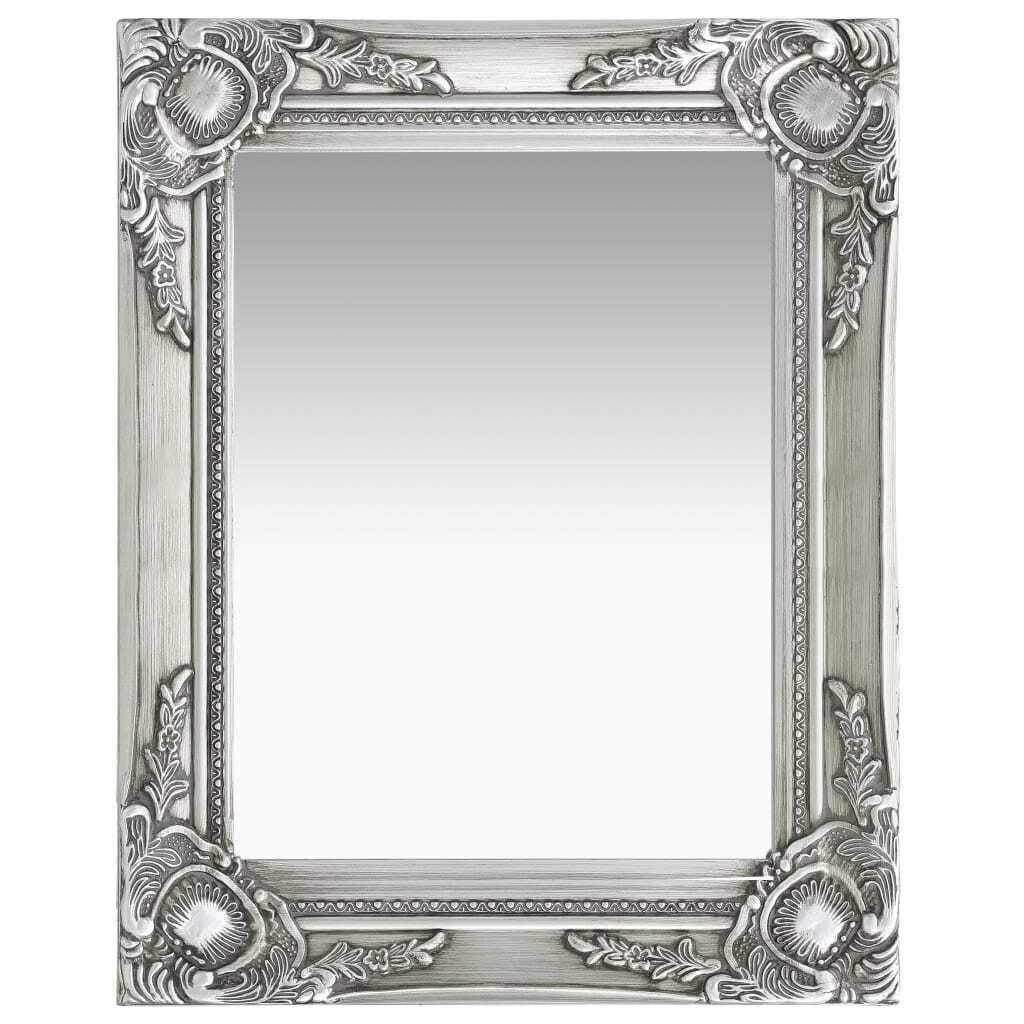 vidaXL Espejo de Pared Estilo Barroco Blanco 50x40 cm