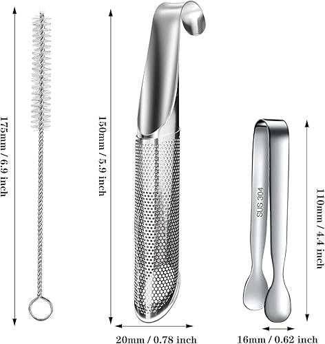 Miniatura 2 de Infusor de té para té de hojas sueltas, difusores de té de acero inoxidable 304 con clip de té, coladores de té de malla fina de viaje, infusores de