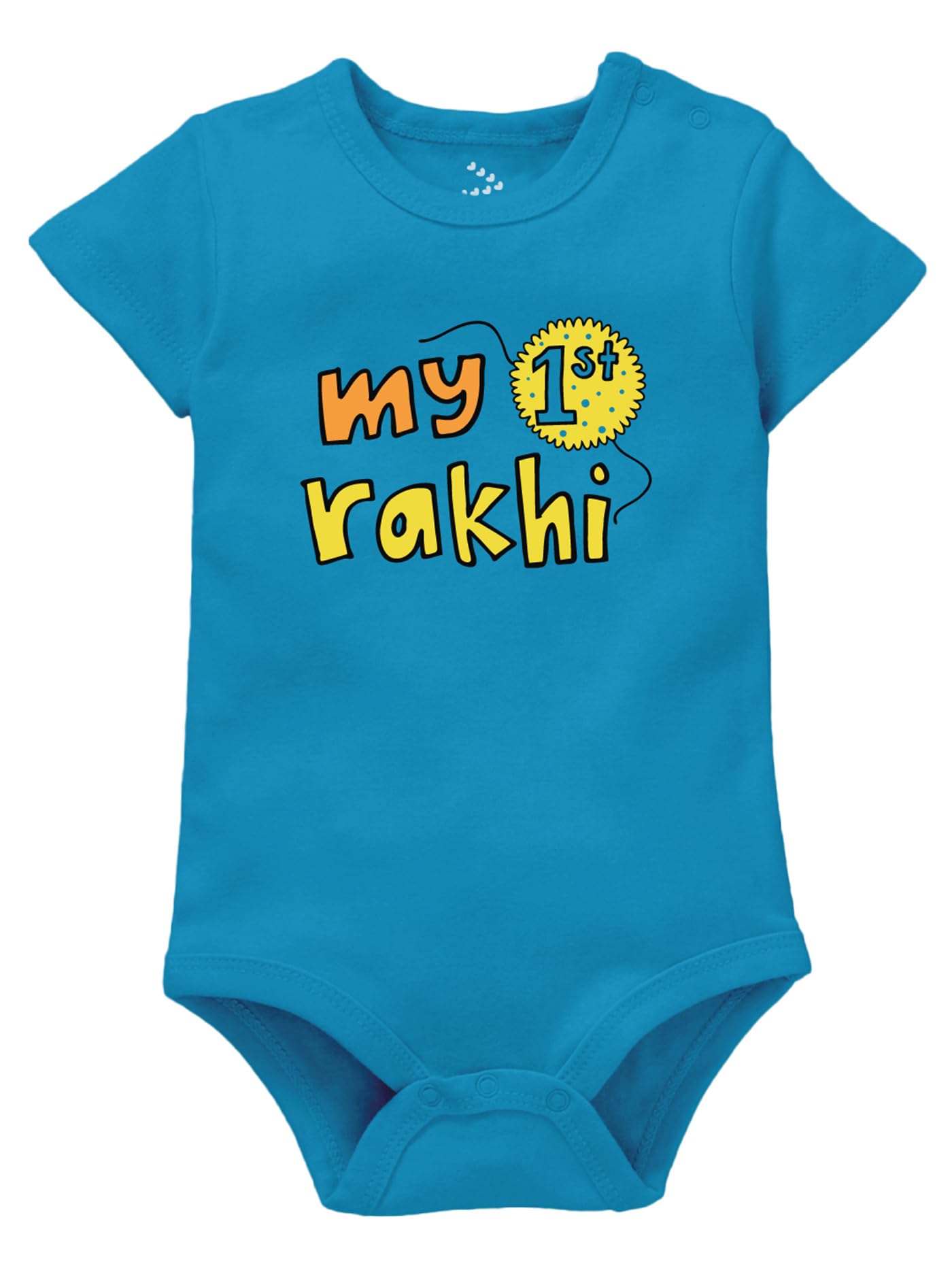 zeezeezoo My First Rakhi Baby Romper | Rakhi Dress For Baby Boy Girl | Rakhi Bodysuit | 100% Cotton-picture-36