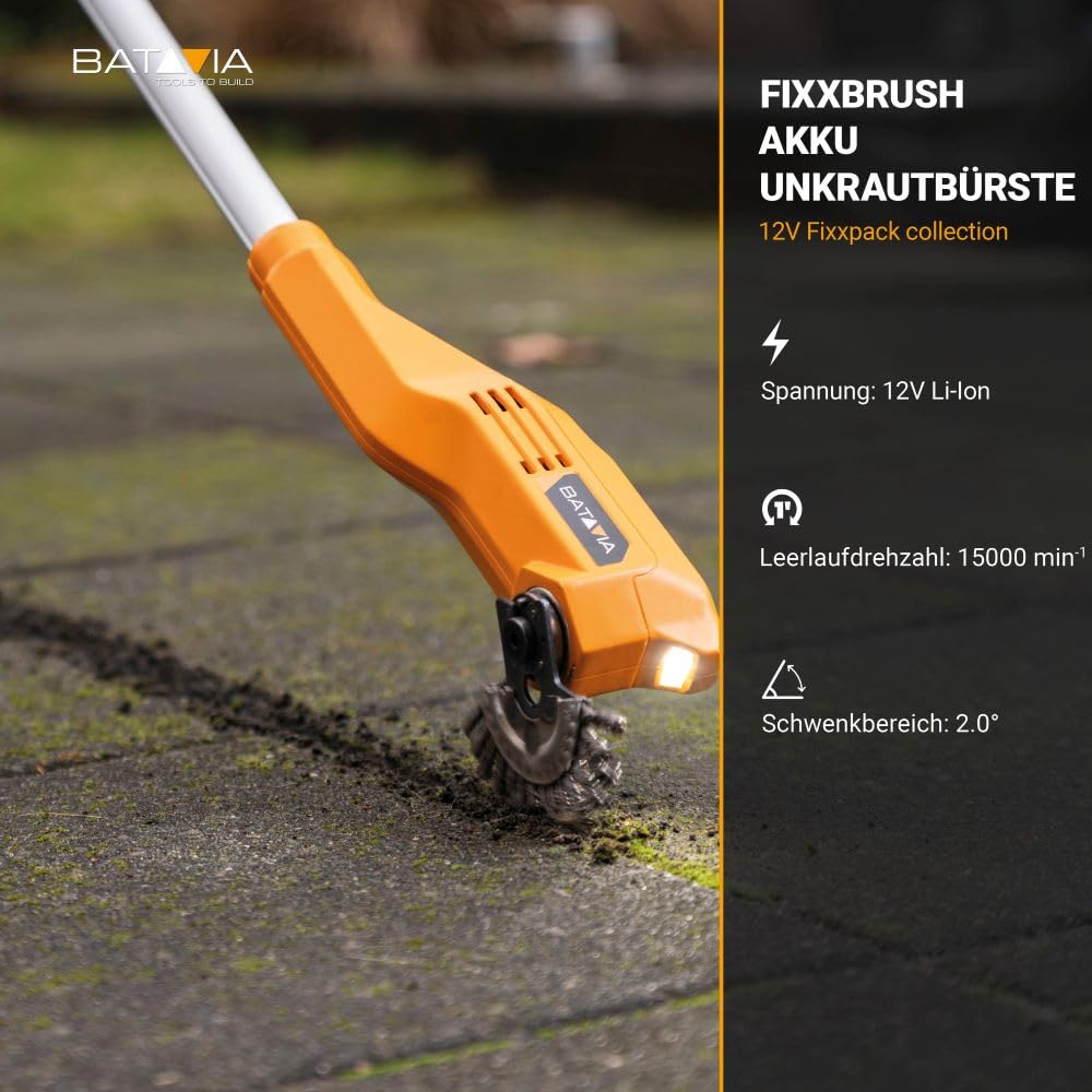 Batavia 12V Fixxbrush Akku-Unkrautbürste - für Werkstatt & Garten