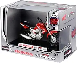 1/18 MOTO HONDA CG TITAN 160 2016 BRANCA