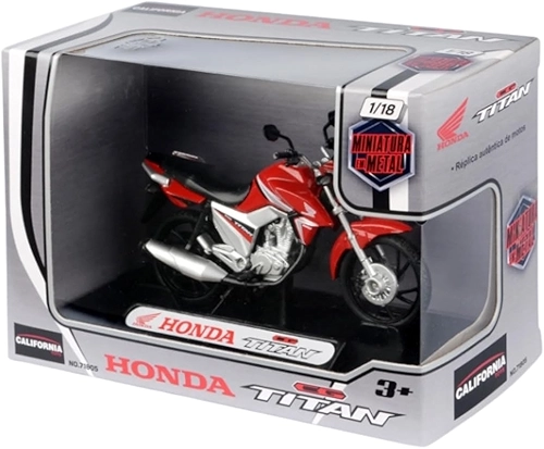 1/18 MOTO HONDA CG TITAN 160 2016 BRANCA