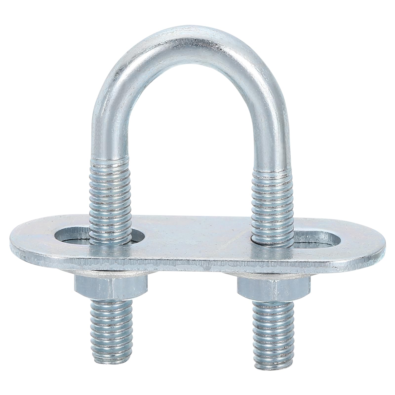uxcell Round U-Bolts, 2 Set 16mm Inner Width 46mm Length M6 Zinc-Plated Carbon Steel U Clamp Bolt with Nuts and Plates, for Boat Trailer