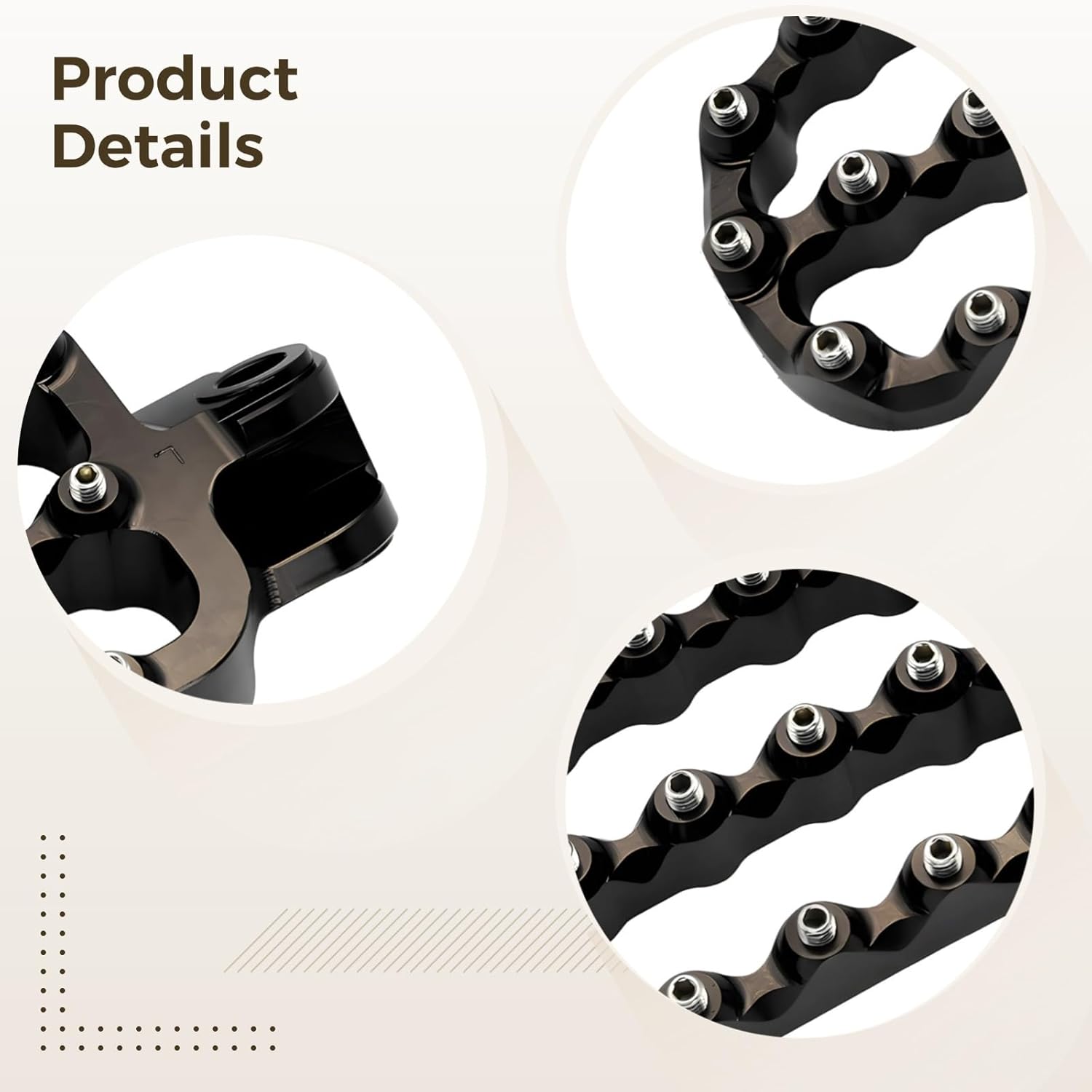 Aluminum Foot Peg Set For Adventure Bikes, Black Color, Wide Base, Adjustable Screws, Suitable For Models 690 790 990 1290