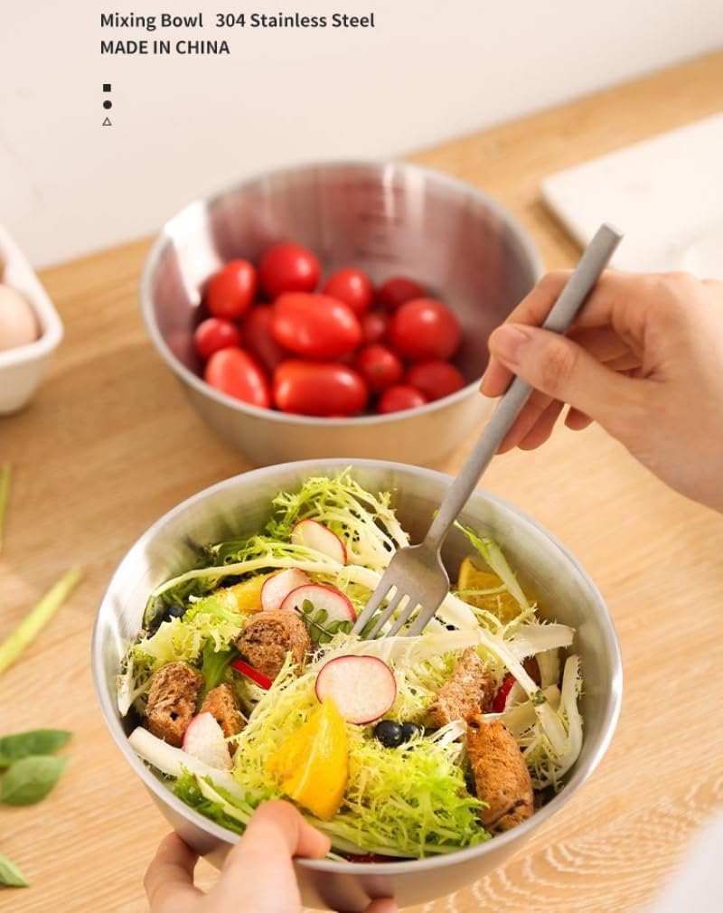 Amazon | 18/8ステンレススチール ミキシングボウルセット 3個パック