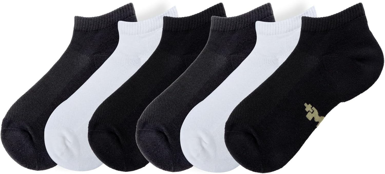 +MD 6 Pairs Ankle Socks for Women and Men, Bamboo Viscose Smell Control Cushioned Sole Casual Low Cut Socks