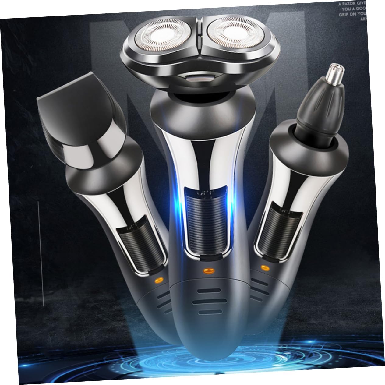 USB Rechargeable Electric Beard Clipper Nose Hair Trimmer Grooming Kit for Men Compact Design Head for Efficient Hair Removal