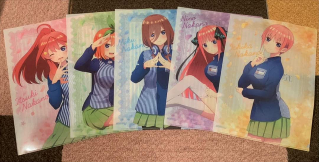 五等分の花嫁　コンビニ　コラボ　ファイル　5種x5枚　20枚セット A4クリアファイル5枚セット / 映画「五等分の花嫁」【ローソン