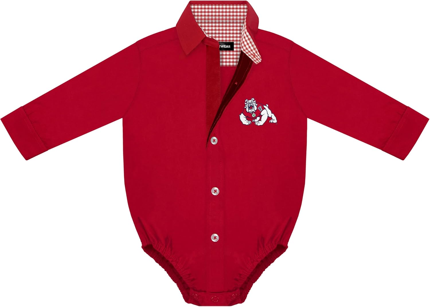 Creative Knitwear College Baby NCAA Infant Bodysuit - Long-Sleeve Button Up