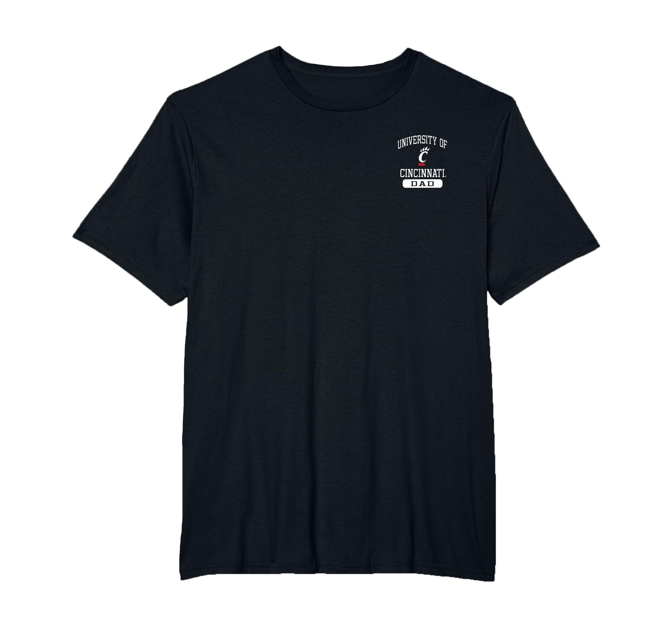 Cincinnati Bearcats Dad Left Chest Black Officially Licensed T-Shirt