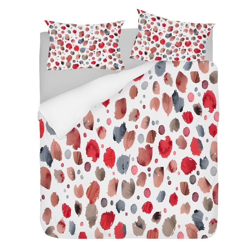 Housse de couette 140x200 cm colorée en microfibre avec ses 2 taies d'oreiller pour enfant