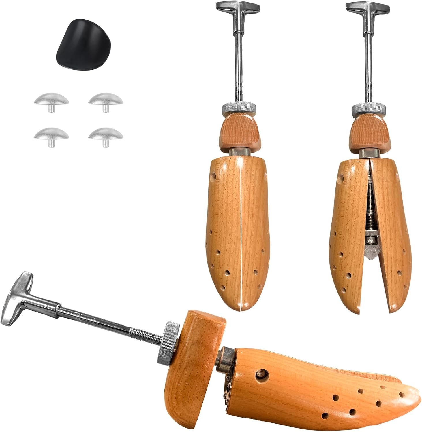 eachway Premium Professional Wooden Shoe Stretcher for Men & Women,4-Way Shoe Widener Stretcher Expands Length & Width