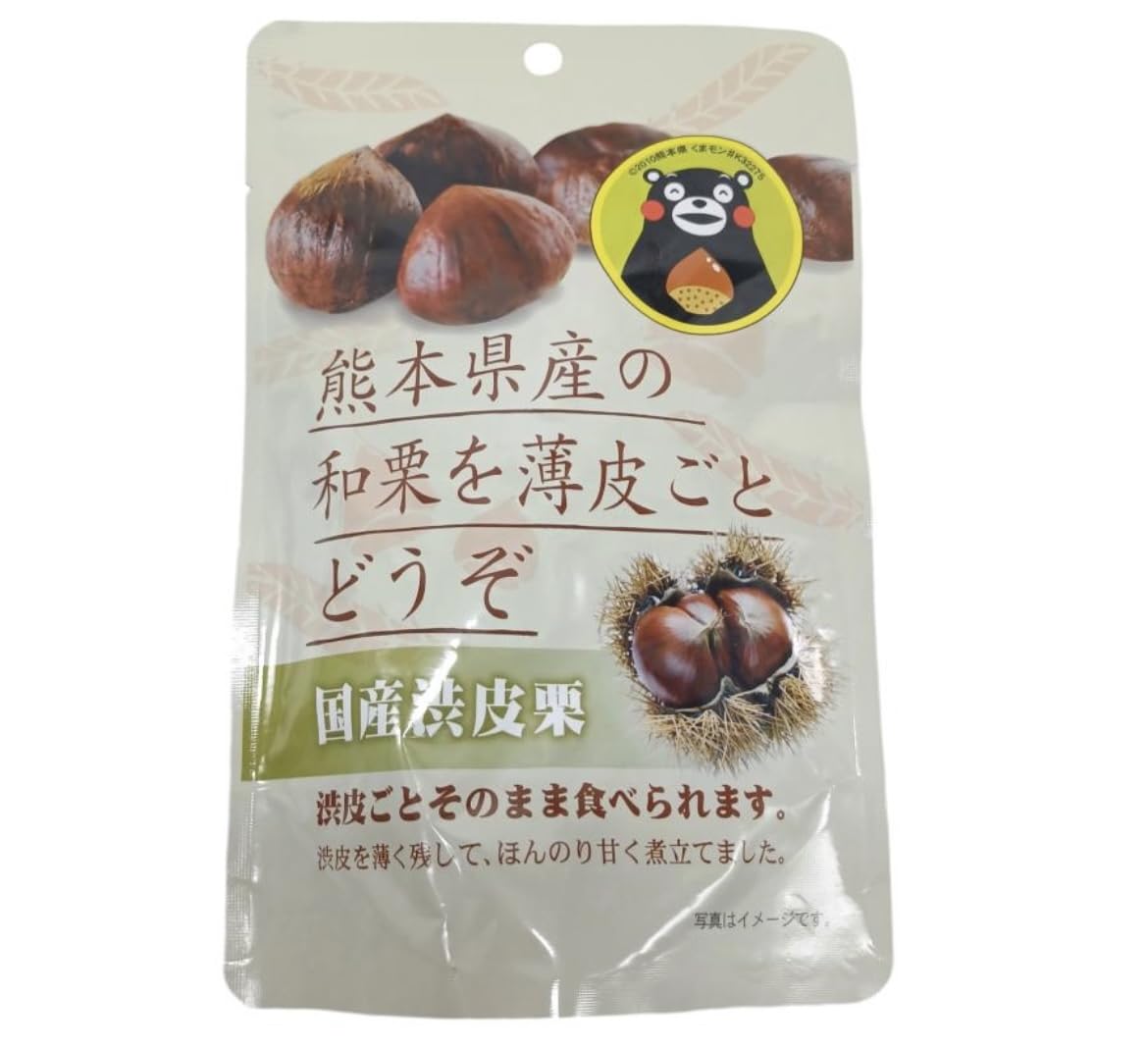Amazon.co.jp: 熊本県産の和栗を薄皮ごとどうぞ♪国産渋皮栗80g : 食品