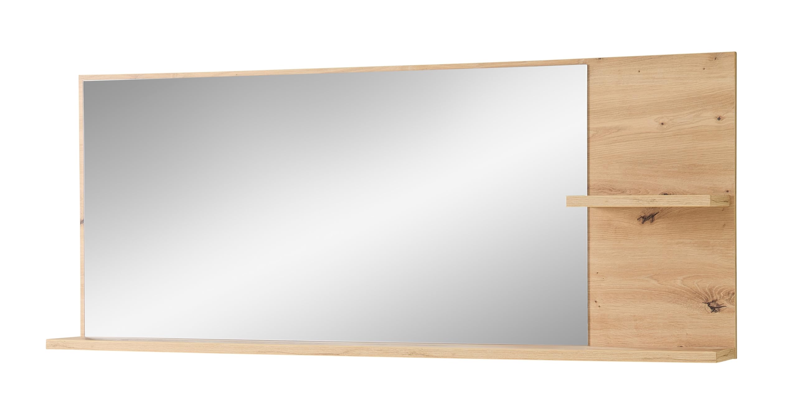 BARI Wandspiegel in Artisan Eiche Optik FSC-zertifiziert - Praktischer Spiegel mit Ablage für Flur & Garderobe - 148 x 60 x 17 cm (B/H/T)