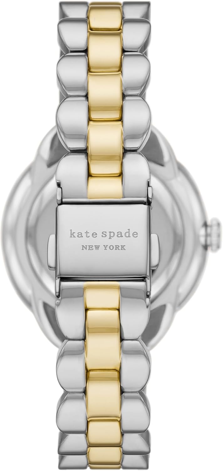 Kate Spade New York Orologio al quarzo da donna Morningside in acciaio inossidabile con chiusura a capesante Kate Spade New York Orologio al quarzo da donna Morningside in acciaio inossidabile con chiusura a capesante