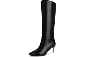 Stunning Black Knee High Boots: Elevate Your Style with a Hint of Heel