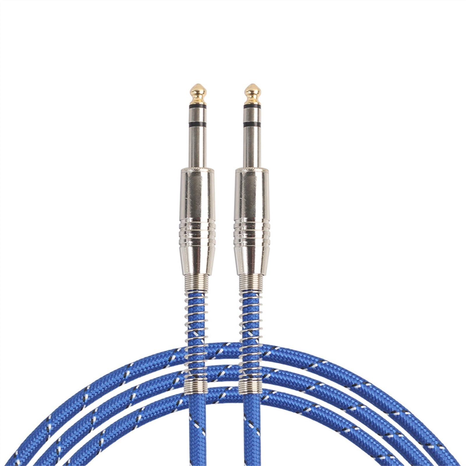 kabel audio do gitary Wtyczka Ze Stopu Cynku Podwójnie Ekranowany Przewód Stereo Trójrdzeniowy 6.35 Męski Na Męski Kabel Audio Do Gitary (Color : 15 m)