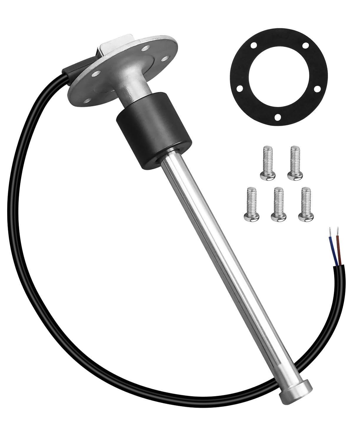 HZSIFU 0-90 ohms 8"(203mm) Fuel Level Sending Unit for Marine Boat Truck Car, Fuel Water Level Gauge Sensor Stainless Steel Fuel Gas Sender