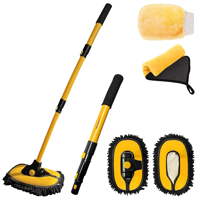 汽车清洗刷拖把 长柄车洗套件 免刮痕微纤维清洁工具