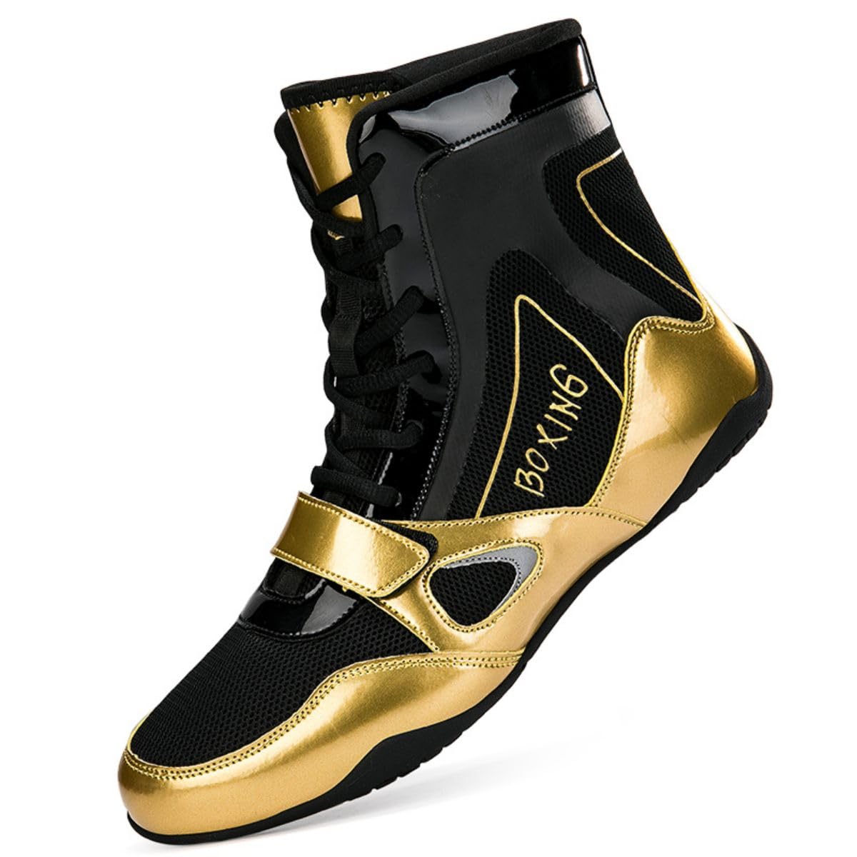 Scarpe da Boxe Uomo Scarpe da Lotta Boxer Formatori Lotta Calzature Cool Dry per Allenamento Lotta Esercizio Fitness 35-47
