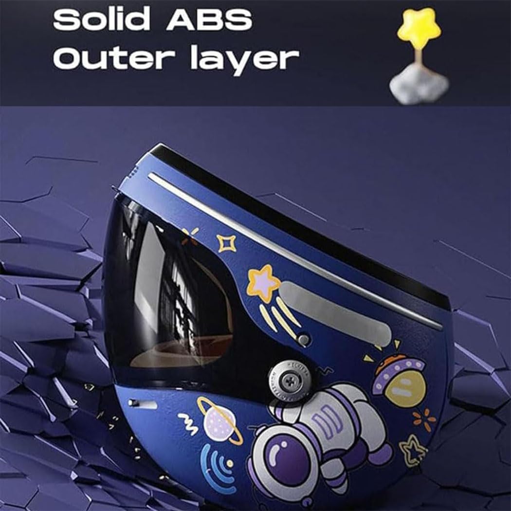 DOT Approved Summer & Children's Full Face Motorcycle Helmets 3-14 Years Old Cartoon Pattern Kids Helmet Electric Bicycle Scooter Youth Go-Kart ATV Cruiser Moped