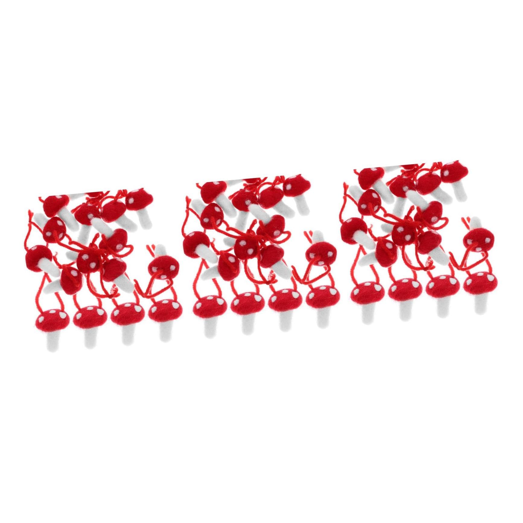 Amosfun 3 Set Di Decorazioni Natalizie Sospese A Forma Di Fungo Ornamenti Per Alberi in Feltro Rosso Decorazioni Natalizie Festive 12 Pezzi*3