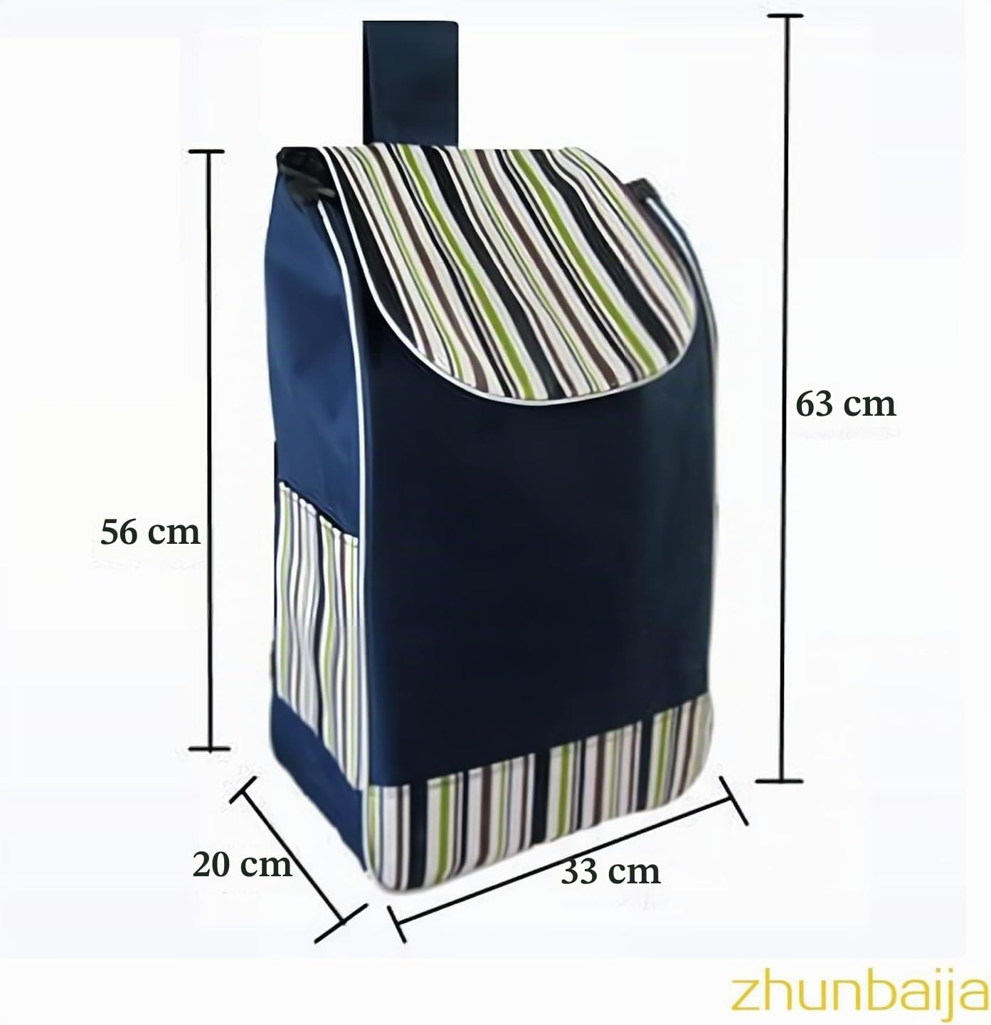 Borsa per la spesa in tessuto Oxford, borsa di ricambio pieghevole per carrello, borsa per la spesa di ricambio pieghevole impermeabile per carrello della spesa (blu)
