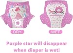 CutiePlusU Diapers 10 Pieces Disposable Incontinence Briefs with Tabs for Women and Men Maximum Overnight Absorbency Pink White(Medium 28"-38")