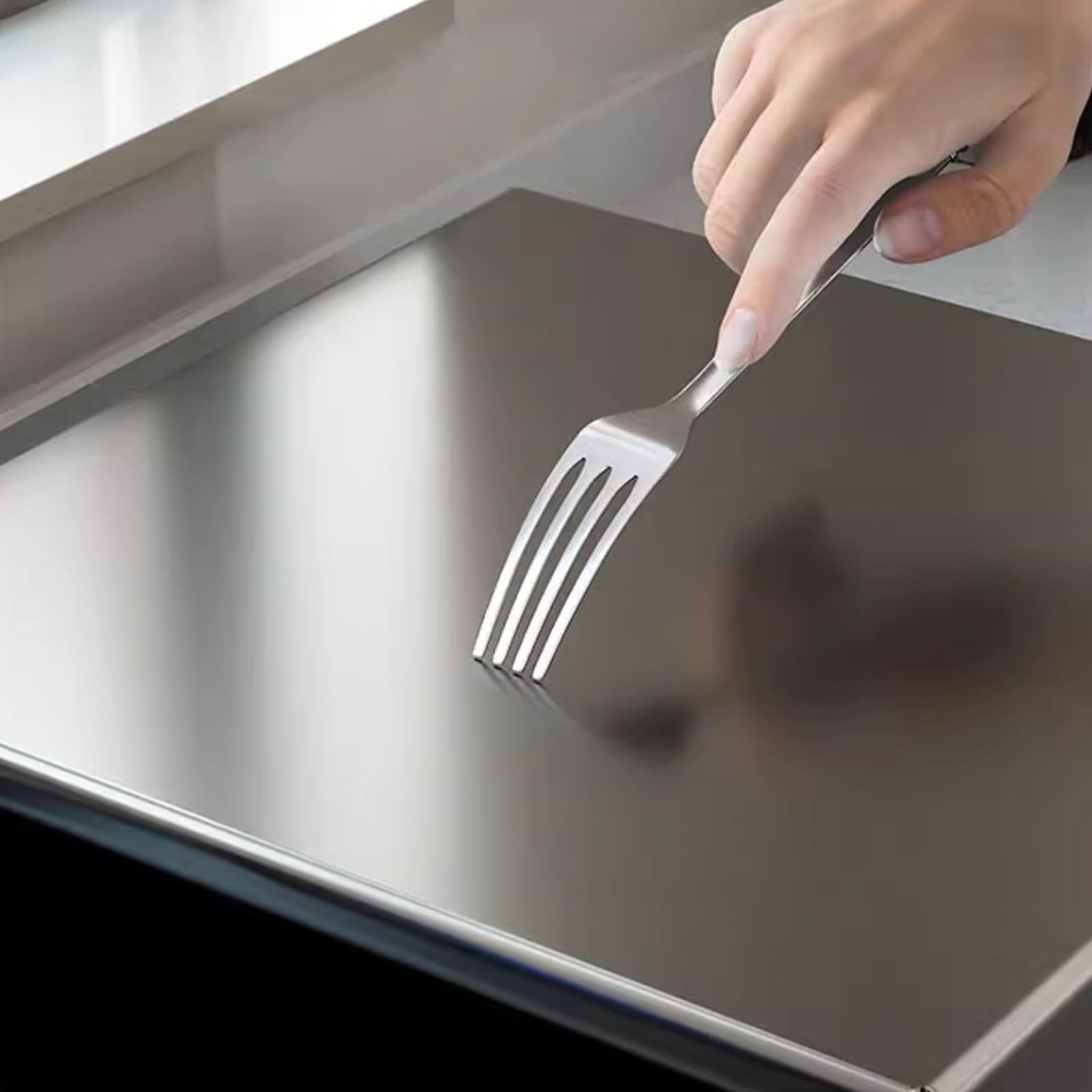 Nakładki na kuchenkę elektryczną 50 x 40 cm – ochraniacze blatów kuchennych do kuchenek gazowych i elektrycznych, zlewu i prac (A-1,0 mm, 35 x 48 x 9 cm)