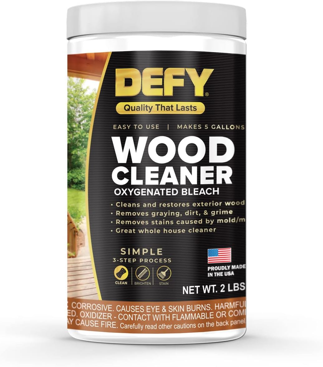 Wood Deck Cleaner Powdered Concentrate - Cleans Decks, Fences, Siding - 2 lb Concentrate