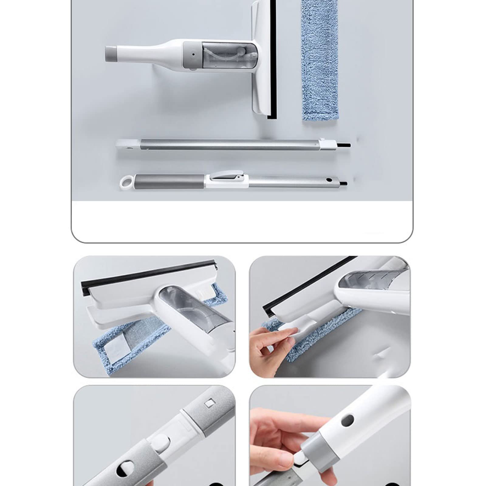 Rasquetas para Ducha, Escobillas de Ducha Borrador Doble Cara Raspador Silicona Limpiador Piso Vidrio for Ventana