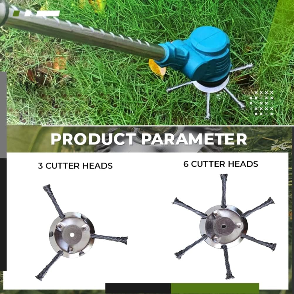 spier Steel Wire Strimmer Head Brush Cutter Wire Weed Blade for Garden Lawn Trimmer Head Lawn Mower Power Tool (3 or 6 Cutters) image 5