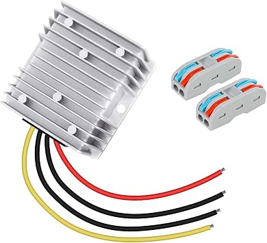 LeMotech DC 24v to 12v Converter 30A 360W Step Down Converter Voltage Reducer IP68 Waterproof Transformer for Golf Cart Truck Boat Vehicle