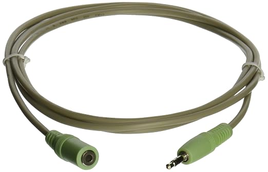 C2G 27408 3.5mm M/F Stereo Audio Extension Cable (PC-99 Color-Coded) (6 Feet, 1.82 Meters) Beige