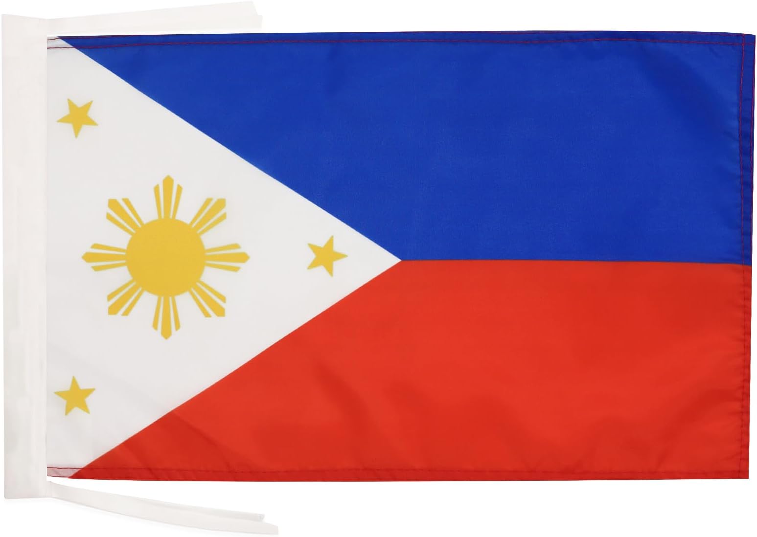 AZ FLAG - Philippines Flag - 18'' x 12'' - 100% Polyester Filipino Small Banner with Two Cords - Fade Resistant - Vivid Colors - 18x12 in - 45x30 Cm