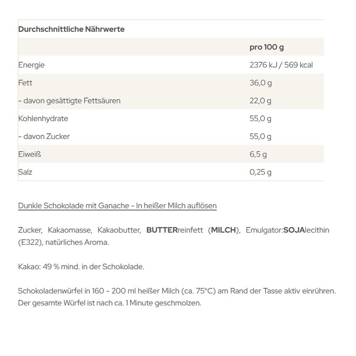 GUSTONE. MoMe Trinkschokolade am Stiel Choc-o-lait Dark 24 Stück