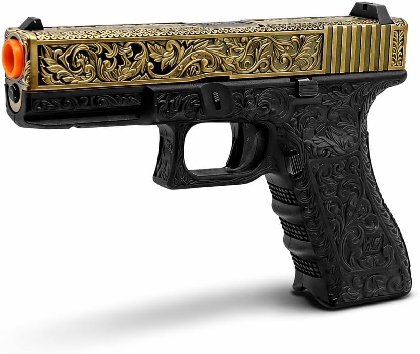 WE G17 Gas Blowback Airsoft 320–340 FPS, 26-Round Magazine, Adjustable Hop-Up, Green Gas & CO2 Compatible, Semi-Auto/Full Auto