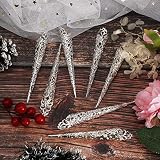 Mwoot 10 Pack Finger Tip Claw Pierścionki, Starożytna Królowa Kostium Fingernail Claw Nail Ringes, Knuckle Protectors Fingertip Claw na Halloween Cosplay Drama Belly Dance Show - Silver