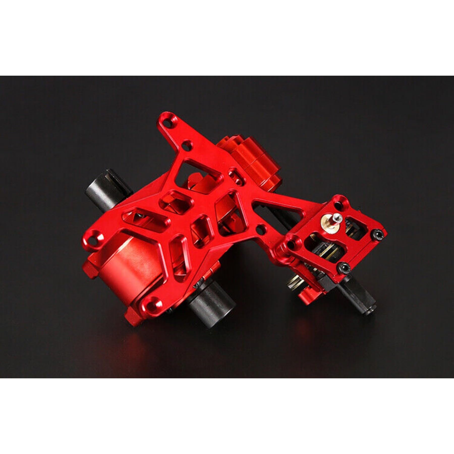 FLMLF Metal Rear Axle Gearbox Complete Kit for 1/5 HPI ROFUN ROVAN KM Baja 5B 5T 5SC RC CAR Parts (Red)