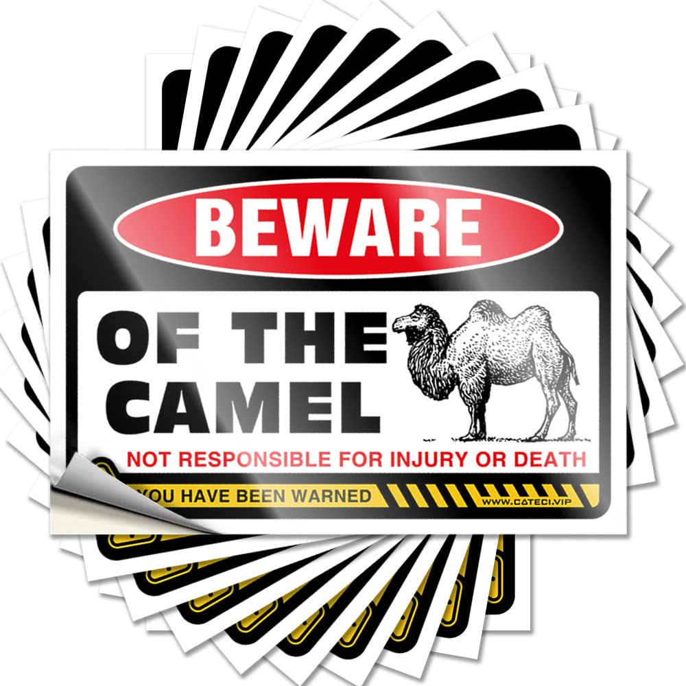 Quote Coffee Peel and Stick - Beware of Camel Waterproof Scented Waterproof Vinyl for Truck(8X12CM)