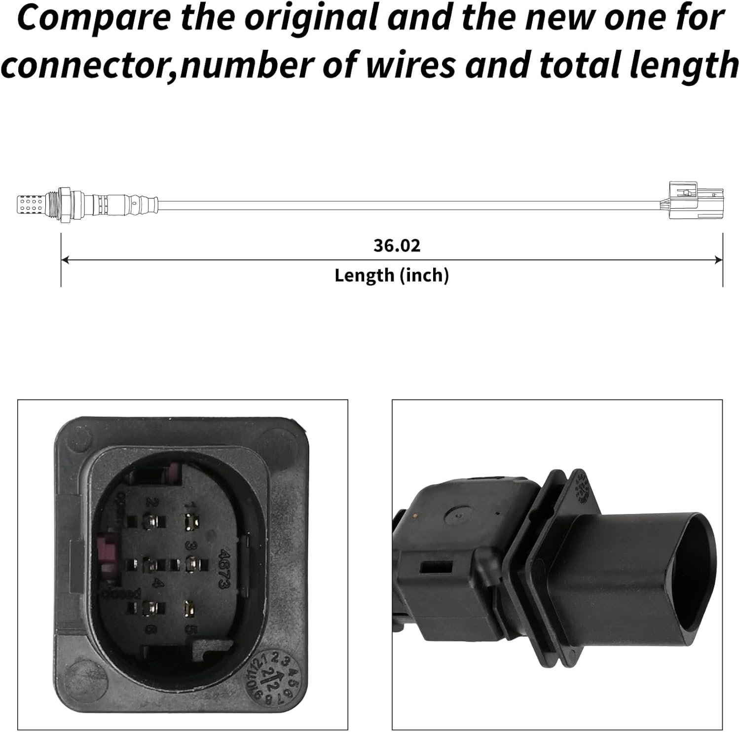 234-5136 Oxygen Sensor Upstream Compatible with C300 C350e E300 G550 GLC300 ML450 Cooper Phantom 550i 650i 750i 750Li 760Li X5